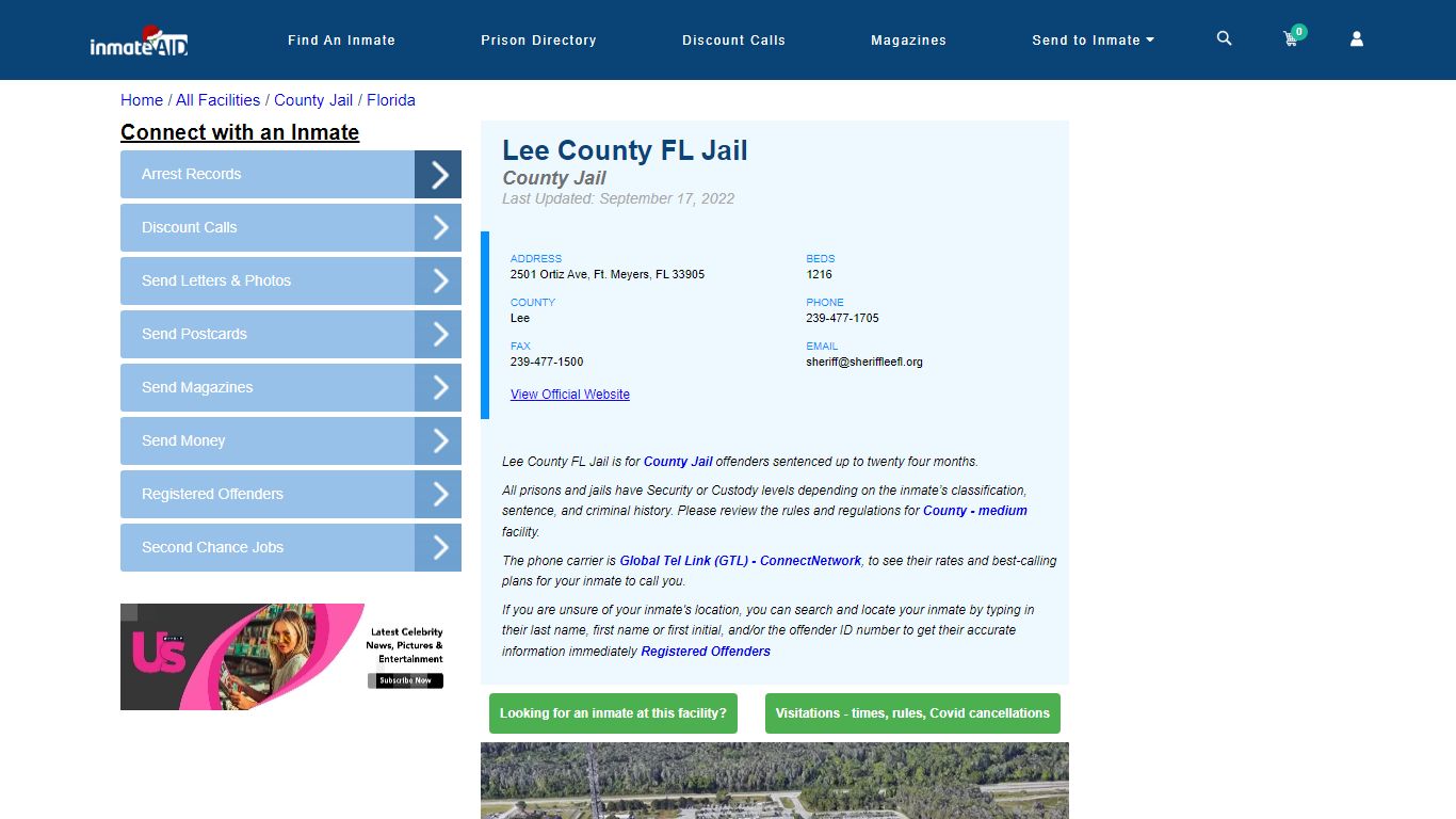 Lee County FL Jail - Inmate Locator - Ft. Meyers, FL